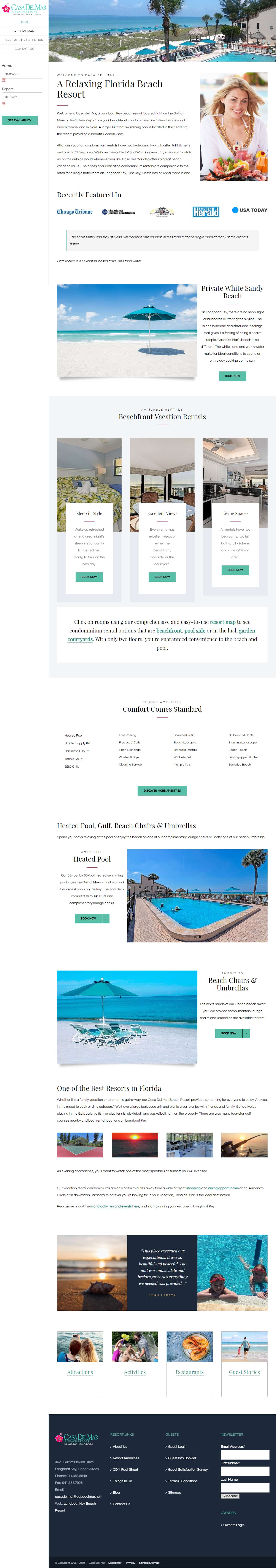 Casa Del Mar Website After Sunbay Marketing